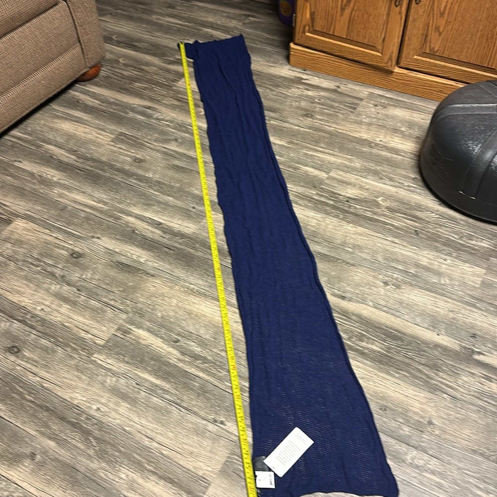 NWT Eileen Fisher royal blue Italian knit wool/cashmere blend scarf - Picture 9 of 10